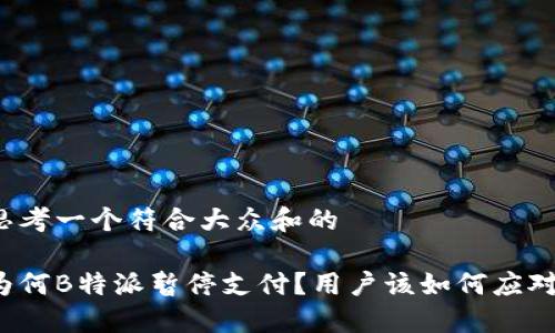 思考一个符合大众和的
为何B特派暂停支付?用户该如何应对?