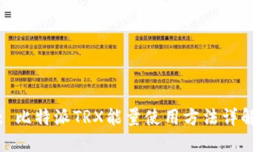: 比特派TRX能量使用方法详解