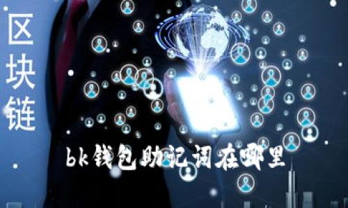 bk钱包助记词在哪里