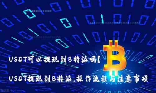 USDT可以提现到B特派吗？

USDT提现到B特派，操作流程与注意事项
