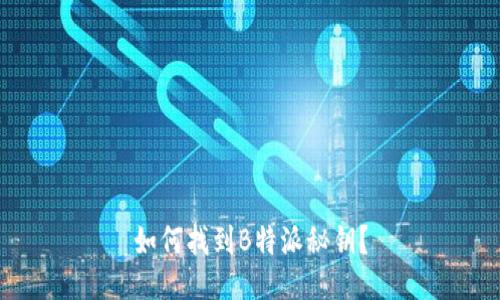 如何找到B特派秘钥？