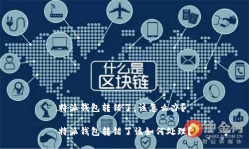 特派钱包转错了，该怎么办？

特派钱包转错了该如何处理？