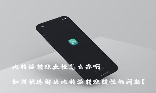 比特派转账太慢怎么办啊

如何快速解决比特派转账缓慢的问题？