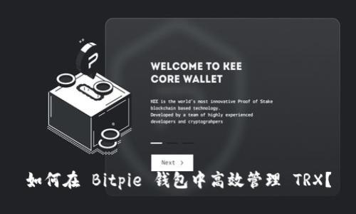 如何在 Bitpie 钱包中高效管理 TRX？