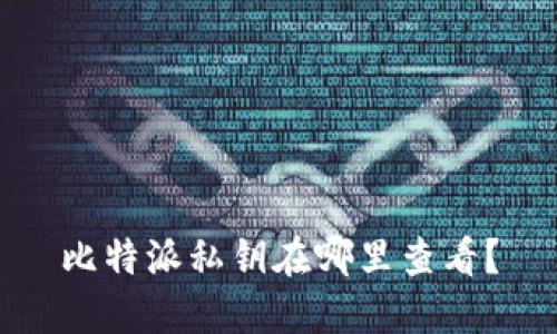 比特派私钥在哪里查看？