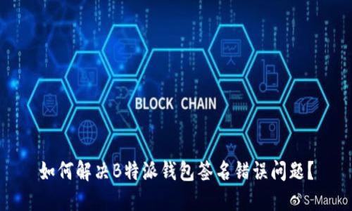 如何解决B特派钱包签名错误问题？
